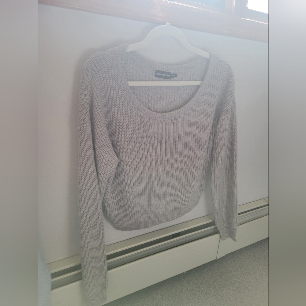 Grey off the shoulder sweater